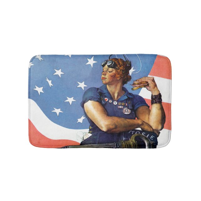 "Rosie the Riveter" Bath Mat (Front)