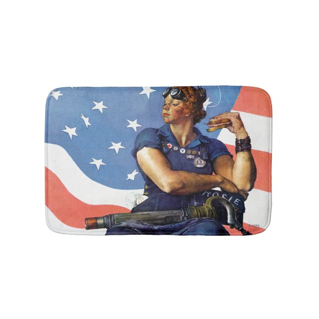 Rosie the Riveter Bath Mat (Front)