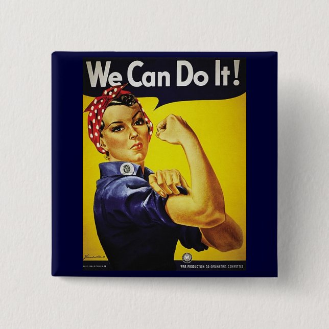 Rosie The Riveter button (Front)