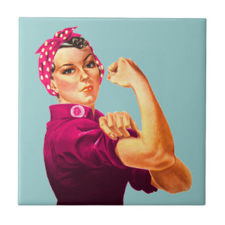 Rosie The Riveter - Cancer Pink Tile