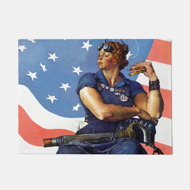 "Rosie the Riveter" Doormat (Front)