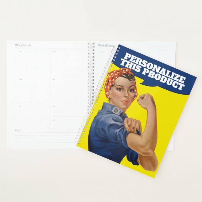 Rosie the Riveter easy to personalize  Planner (Display)