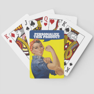 Rosie the Riveter easy to personalize Playing Cards