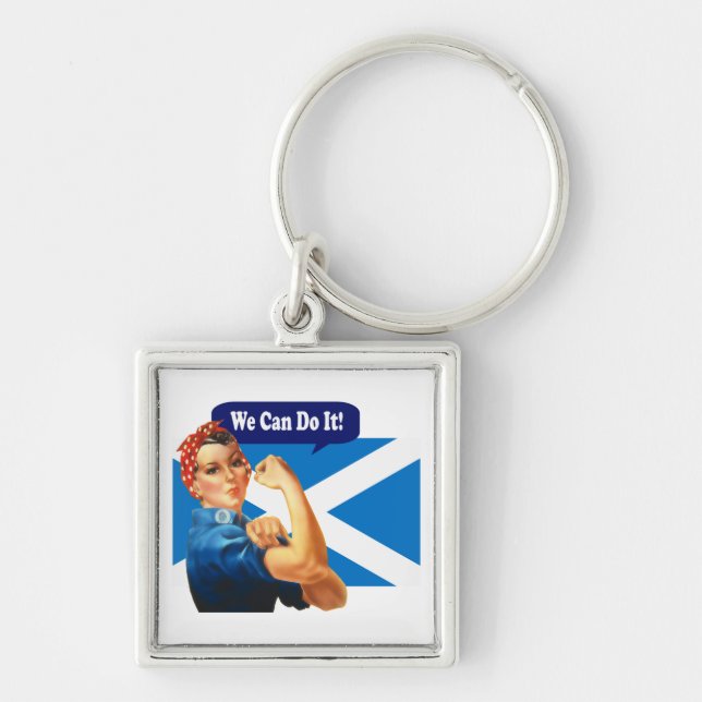 Rosie the Riveter for Scottish Independence Keychain (Front)
