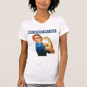 Rosie the Riveter Holy Rosary T-Shirt