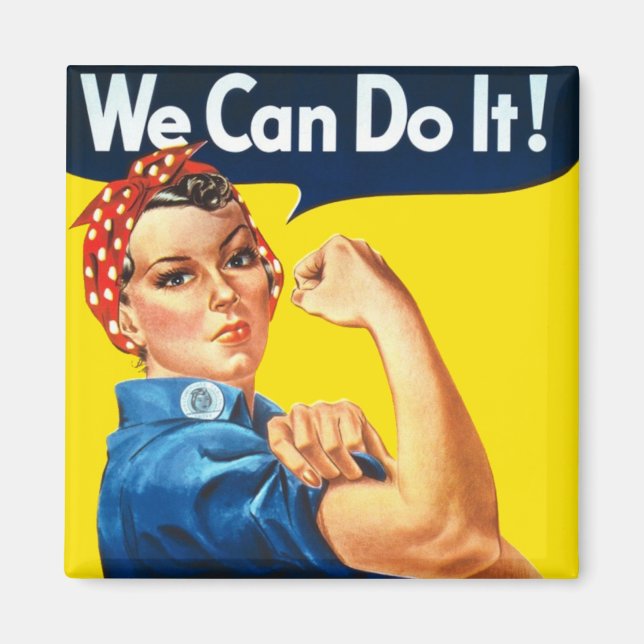 Rosie the Riveter (Iconic Poster) (We Can Do It!) Magnet (Front)