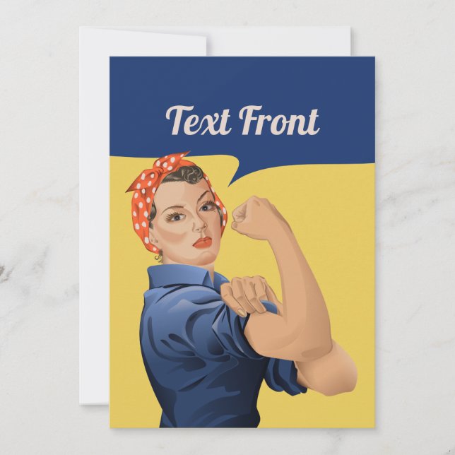 Rosie the Riveter Invitation (Front)