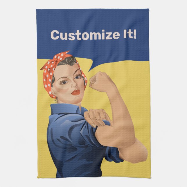 Rosie the Riveter Kitchen Towel (Vertical)