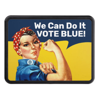 Rosie the Riveter | Lawn Yard Sign | Vote Blue Trailer Hitch Cover