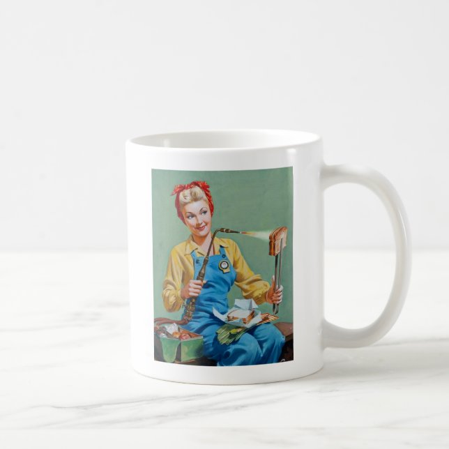 Rosie the Riveter Makes Toasted Cheese Coffee Mug (Right)
