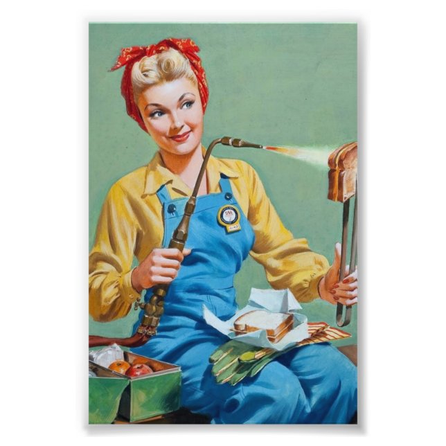 Rosie the Riveter Makes Toasted Cheese Photo Print (Front)