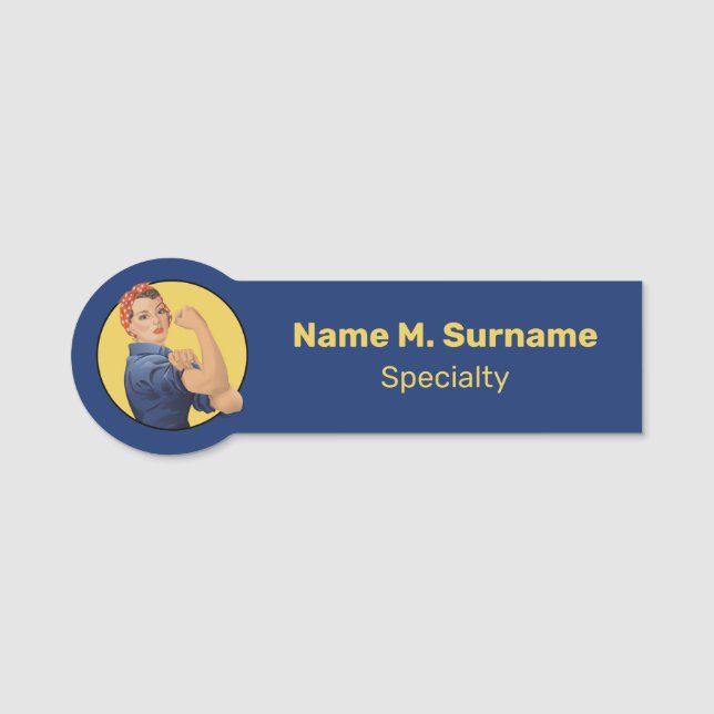 Rosie the Riveter Name Tag (Front)