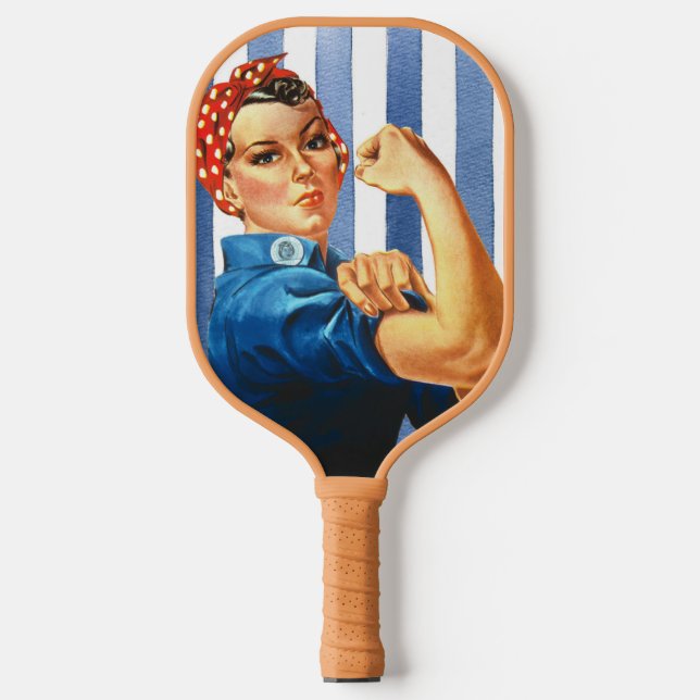 Rosie the Riveter Pickleball Paddle (Front)