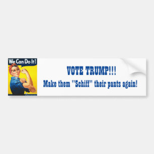 Rosie the Riveter Pro Trump Bumpersticker Bumper Sticker