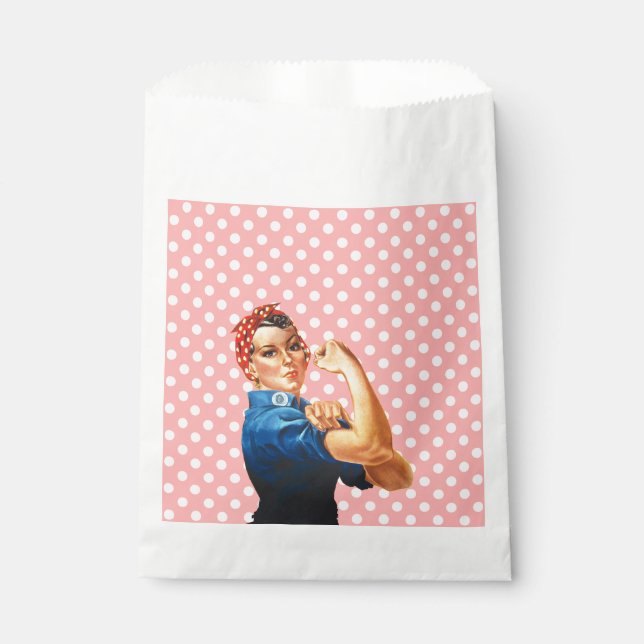 Rosie The Riveter Retro Style Favour Bag (Front)