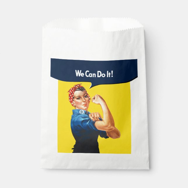 Rosie The Riveter Retro Style Favour Bag (Front)