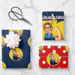 Rosie the Riveter Set 1 Wrapping Paper Sheet