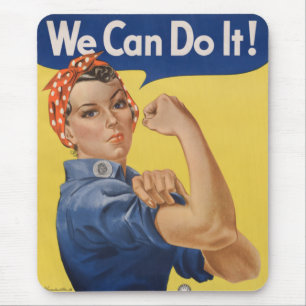 Rosie the Riveter: Strong Women Female Empowerment Mouse Pad