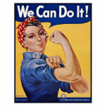 Rosie the Riveter: Strong Women Female Empowerment Standing Photo Sculpture<br><div class="desc">Rosie the Riveter, a symbol of female empowerment, emerged during World War II when millions of women entered the workforce to support the war effort. These women, often referred to as "Rosies, " took on traditionally male-dominated jobs in factories and shipyards, proving their capability and determination. Their contributions were vital...</div>