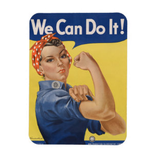 Rosie the Riveter Strong Women in the Workforce Ma Magnet