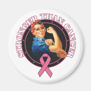 Rosie The Riveter Stronger Than Breast Cancer Magnet