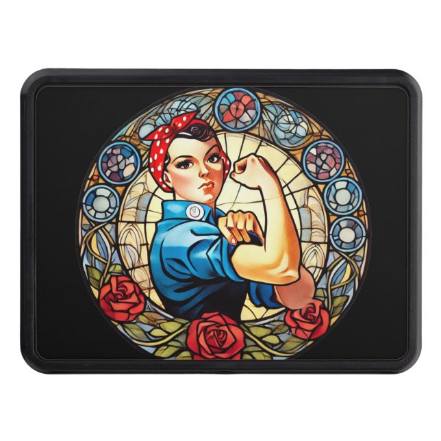 Rosie the Riveter                                  Trailer Hitch Cover (Front)