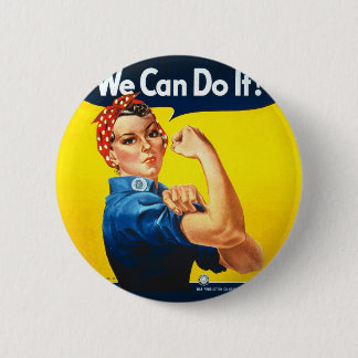 Rosie the Riveter "We Can Do It!" 2 Inch Round Button