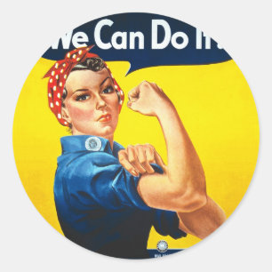 Rosie the Riveter – “We Can Do It!” Classic Round Sticker