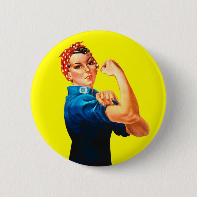 Rosie the Riveter - We can do it, Cultural Icon 2 Inch Round Button (Front)