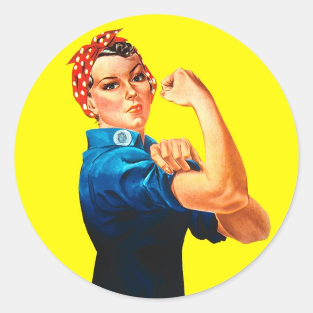 Rosie the Riveter - We can do it, Cultural Icon Classic Round Sticker (Front)