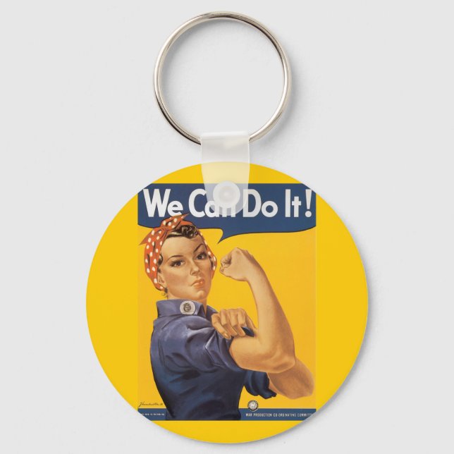 Rosie the Riveter "We Can Do IT " Keychain (Front)