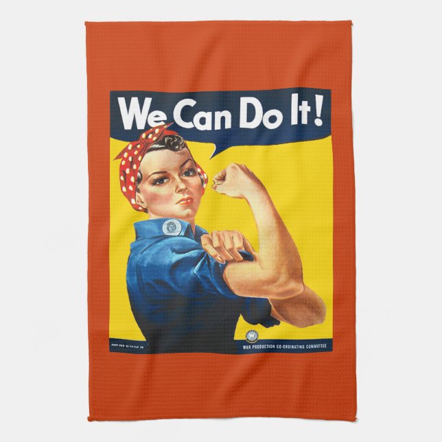 Rosie the Riveter We Can Do It Kitchen Towel (Vertical)