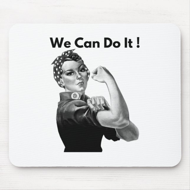 Rosie The Riveter We Can Do It Mouse Pad (Front)