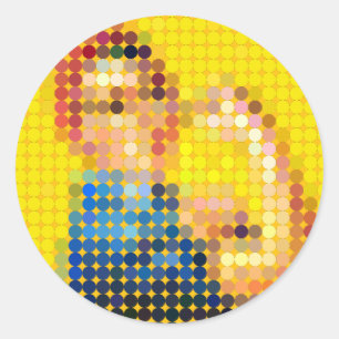 Rosie the Riveter "We Can Do It!" pixeldot Classic Round Sticker