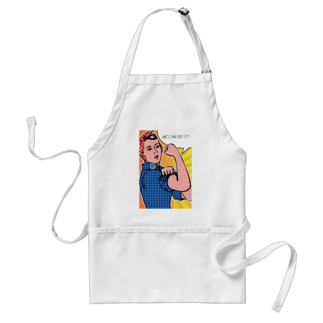 Rosie the Riveter We Can Do It! Pop Art Dots Standard Apron (Front)
