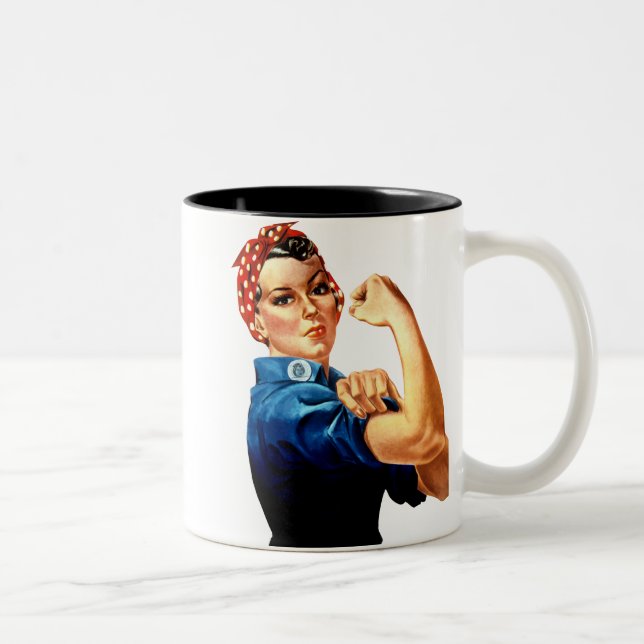 Rosie the Riveter - We Can Do It! Two-Tone Coffee  Two-Tone Coffee Mug (Right)