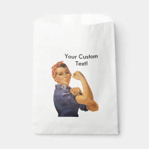 Rosie the Riveter We Can Do It Vintage Custom Text Favour Bag