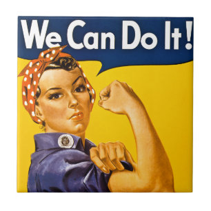 Rosie the Riveter We Can Do It Vintage Tile