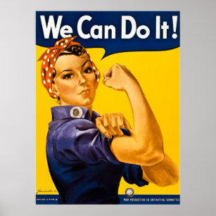 Rosie the Riveter We Can Do It!  Vintage WWII Poster