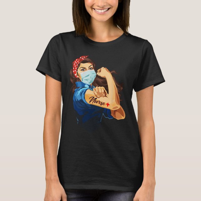 Rosie The Riveter - Woman Nurse  T-Shirt (Front)