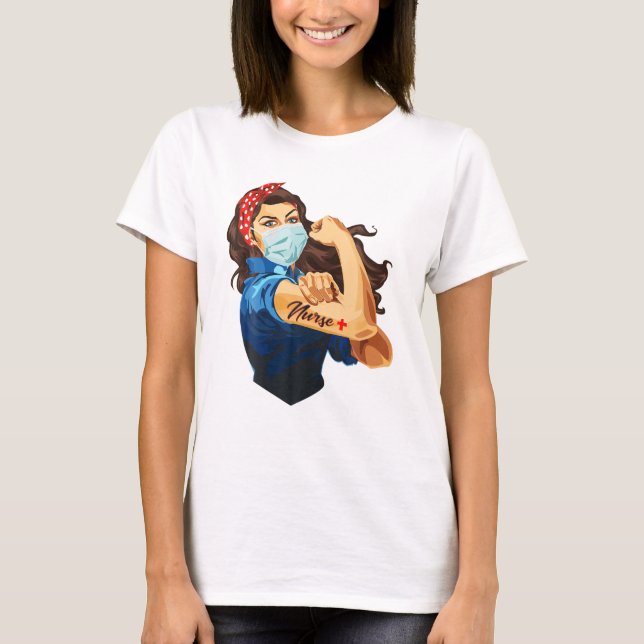 Rosie The Riveter - Woman Nurse T-shirt (Front)