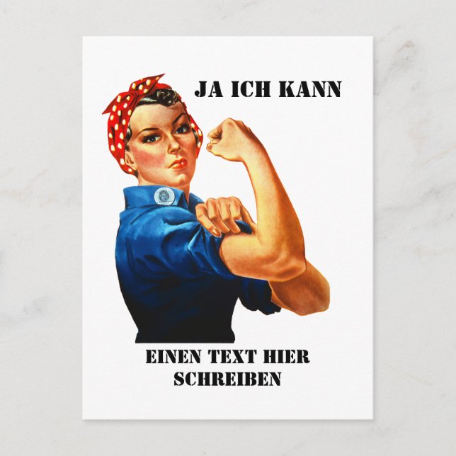 Rosie the Riveter - Yes We Can Postcard (Front)