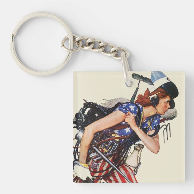 Rosie to the Rescue Keychain (Front)