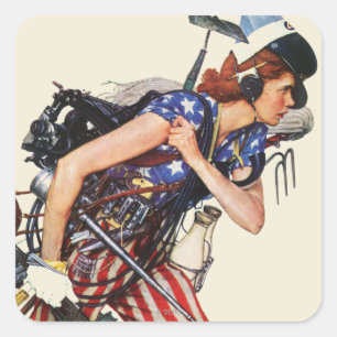 Rosie to the Rescue Square Sticker