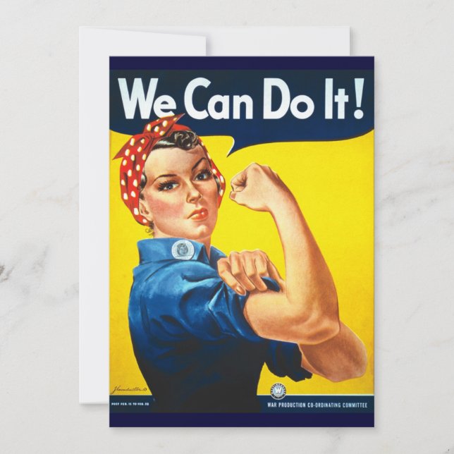 Rosie Vintage we can do it! Invitation (Front)