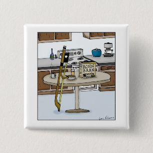 Rosin Bran String Instruments Bow Cartoon 2 Inch Square Button