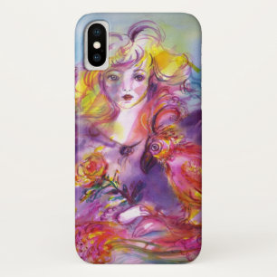 ROSINA /Young Girl with Rose and Parrot Case-Mate iPhone Case