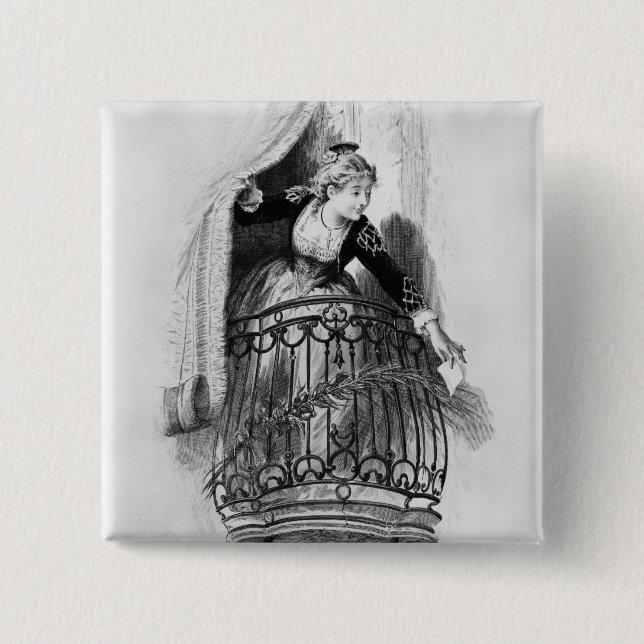 Rosine 2 Inch Square Button (Front)