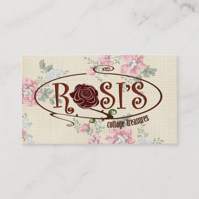 Rosi's Cottage Treasures Business Cards (Front)