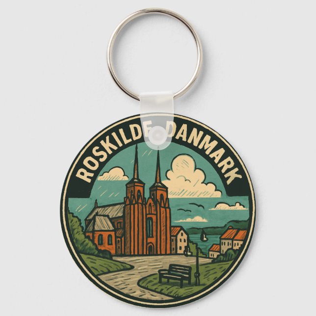 Roskilde Denmark Cathedral Keychain (Front)